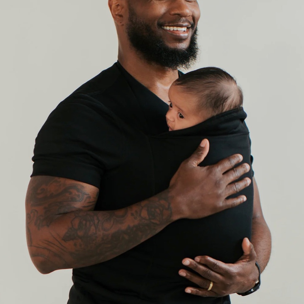 Lalabu Black Mens Dads Soothe Carrier Shirt Size Large
